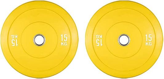 Sardine Sport Olympic Change Plates 50mm Fractional Weight Plates Designed for Olympic Barbells for Strength Training 15kg Yellow Set