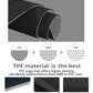 sardine sport tpe yoga mat exercise workout mats fitness mat for home workout home gym extra thick large Black 8mm