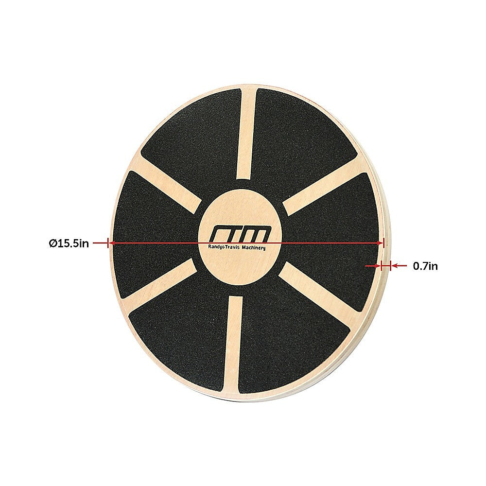Heavy Duty 15.5 Wooden Balance Board with Non-Slip Pad Fitness"