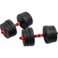 20kg Adjustable Rubber Dumbbell Set Barbell Home GYM Exercise Weights