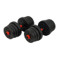 30kg Adjustable Rubber Dumbbell Set Barbell Home GYM Exercise Weights