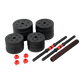 30kg Adjustable Rubber Dumbbell Set Barbell Home GYM Exercise Weights