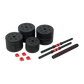40kg Adjustable Rubber Dumbbell Set Barbell Home GYM Exercise Weights